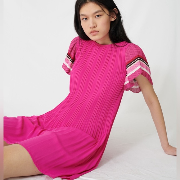 MAJE | Bateau Neckline Mini Dress - Picture 2 of 8